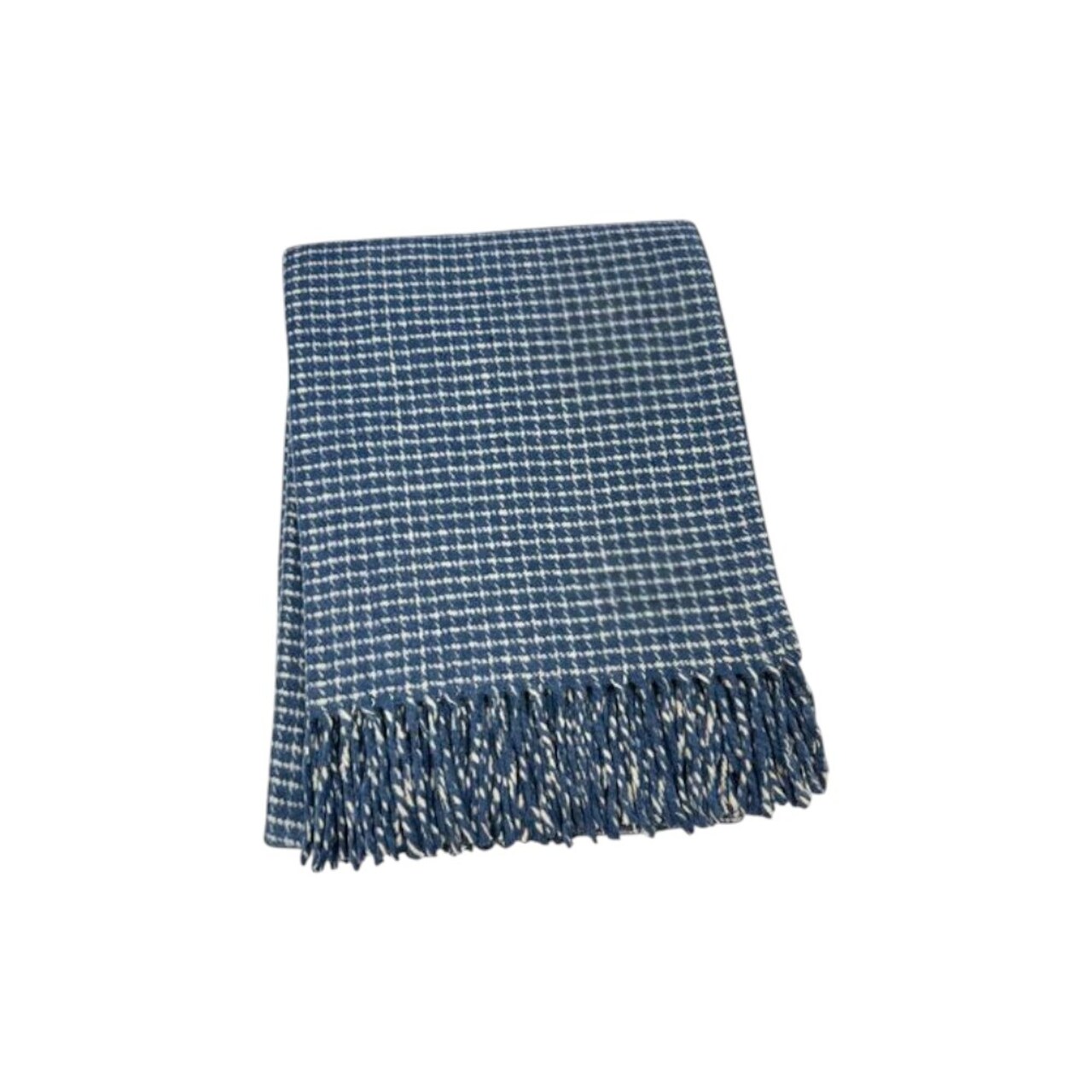Edge Collections - 50" x 67" - Blue - Soft Woven Plaid Throw Blanket for Year-Round Comfort - 1 Piece